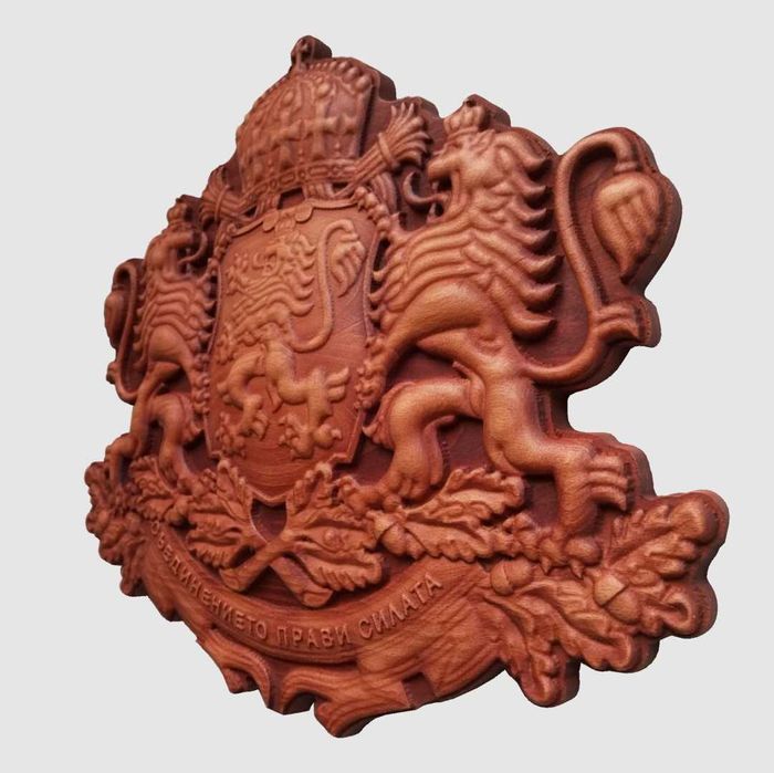 Дърворезба "Герб на България"