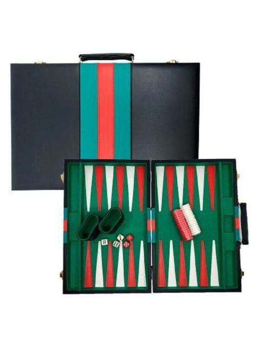 Нарды в кожаном кейсе  новые большие