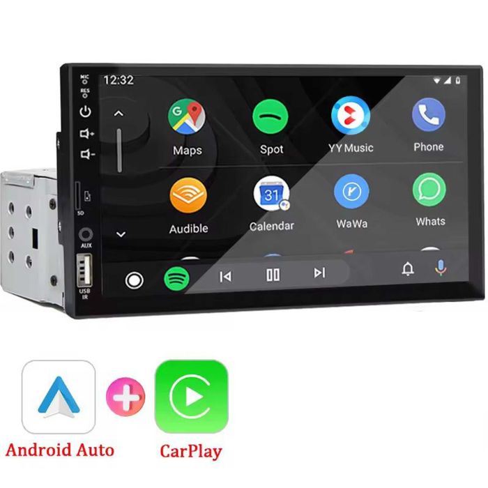 Sistem Multimedia Auto 1DIN - Ecran 7" Touch, CarPlay, Android Auto