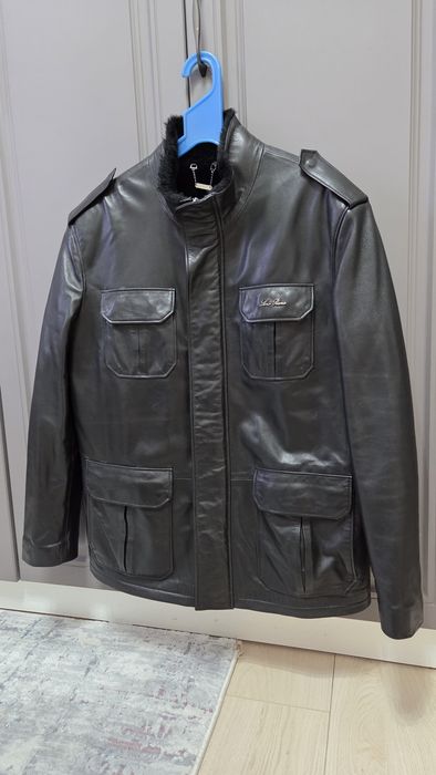 Кожанная куртка зима