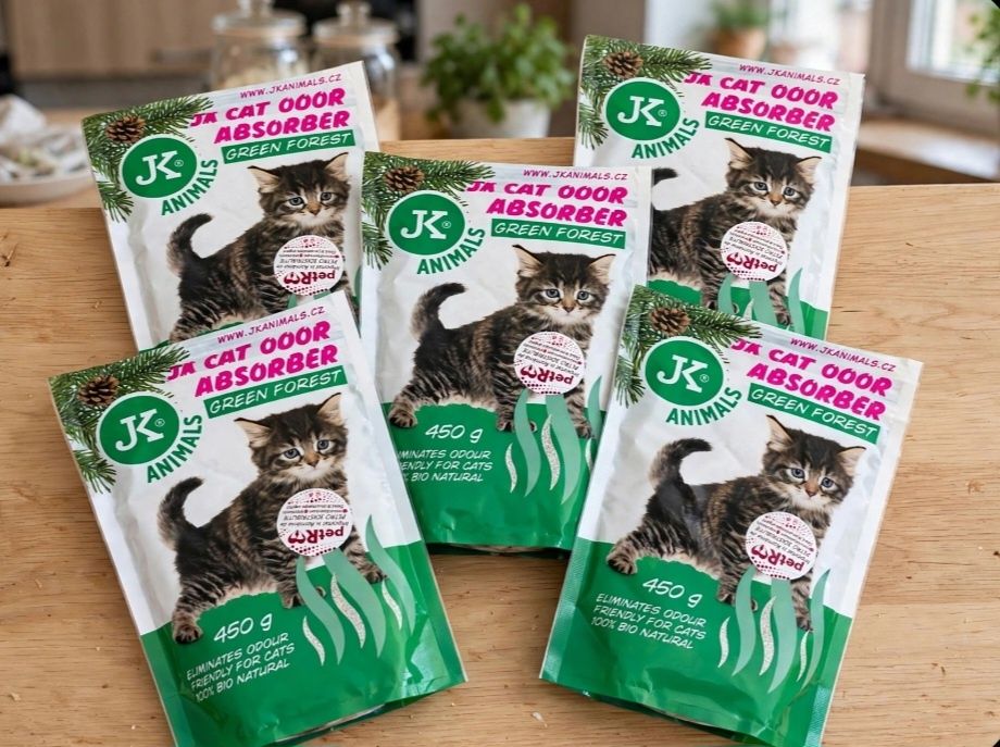 Odorizant Absorbant Litiera Pisica Jk Cat Green Forest, 450 g