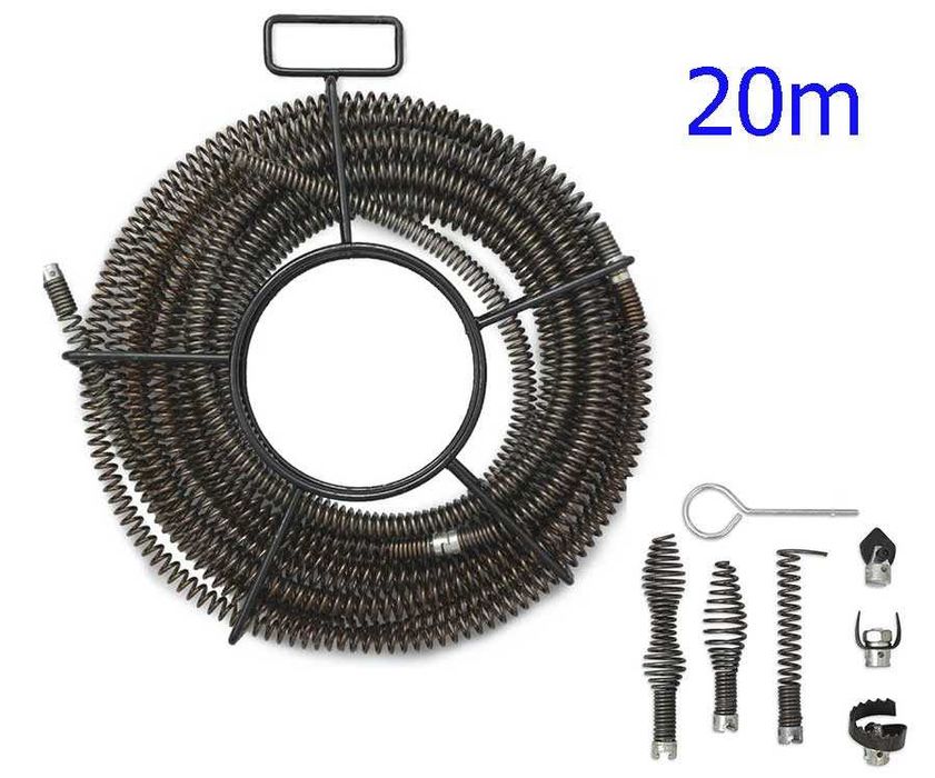 Нова спирала/пружина за машина за отпушване на канали 20 метра 16мм