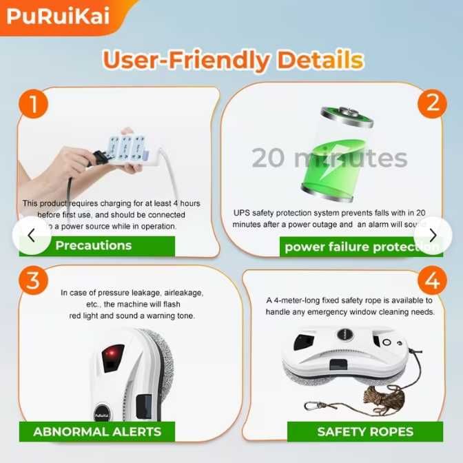 робот за прозорци PuRuiKai