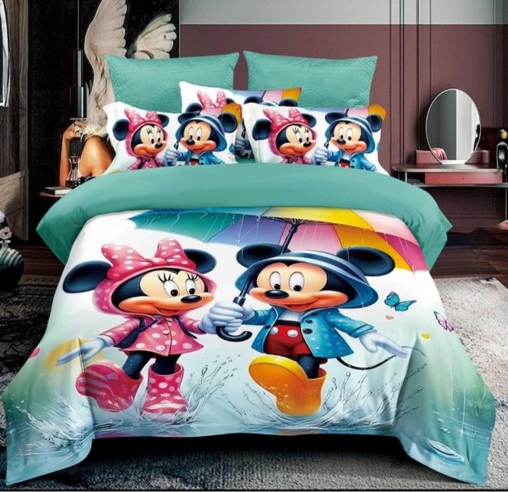 Lenjerie de pat pentru copii finet Premium Stitch Winnie the Pooh Elsa