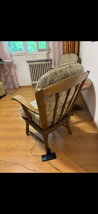 Set fotolii ai masa lemn masiv!