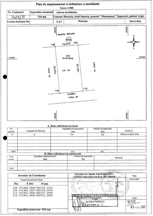 Teren intravilan - Colina Verde, Mosoaia, Sat Smeura, jud. Arges