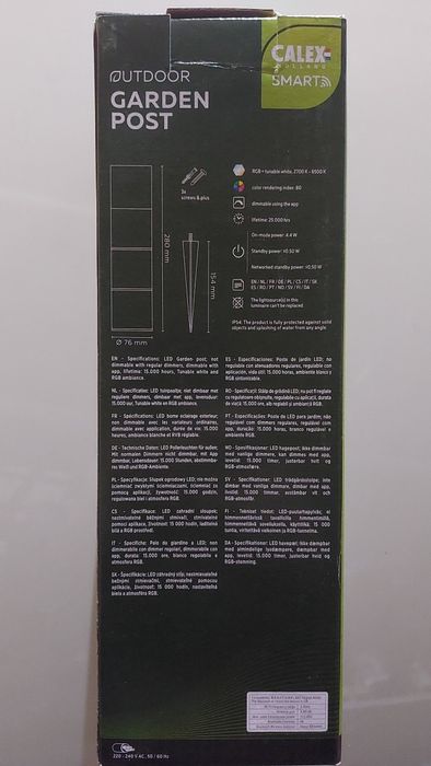 Lampa Gradina Calex Inteligenta Smart Pedestal RGB + Alb Cald 4W IP44