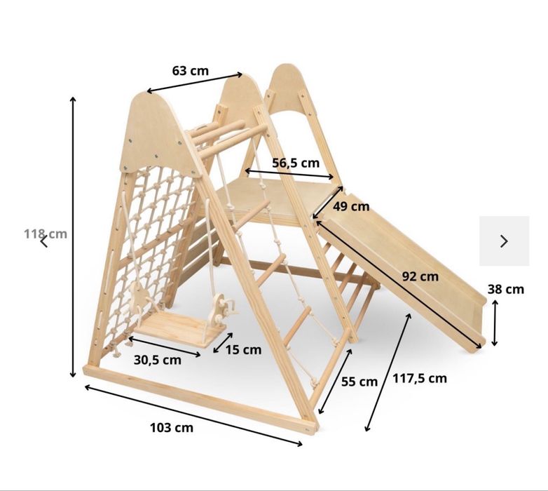Loc de joacă de interior din lemn 5in1. 3+ SIGILAT