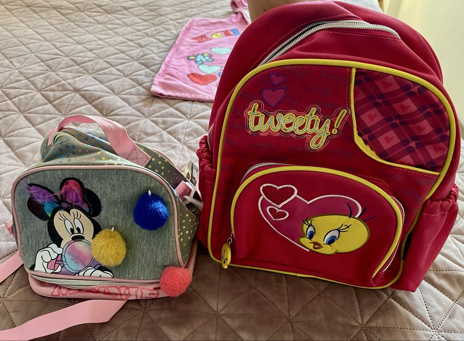 Термо чанта Minnie с двойно дъно и дълга дръжка, раница за момиче Tweety
