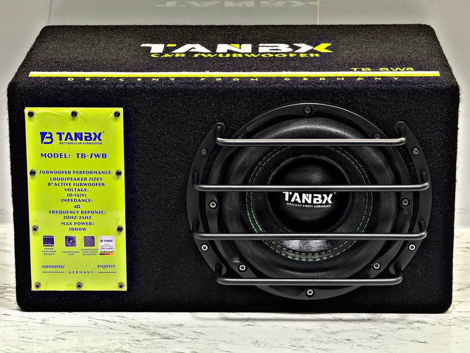 Активный Сабвуфер с размером 8-дюймов TANBX-SW8 1800w max(jbl,machete)