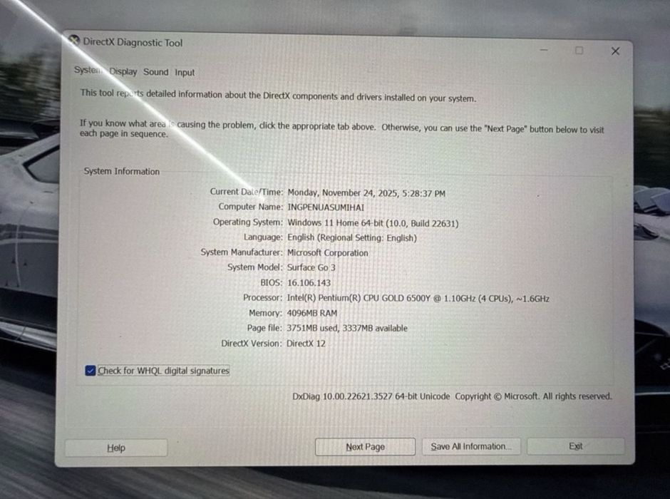 Microsoft Surface Go 3