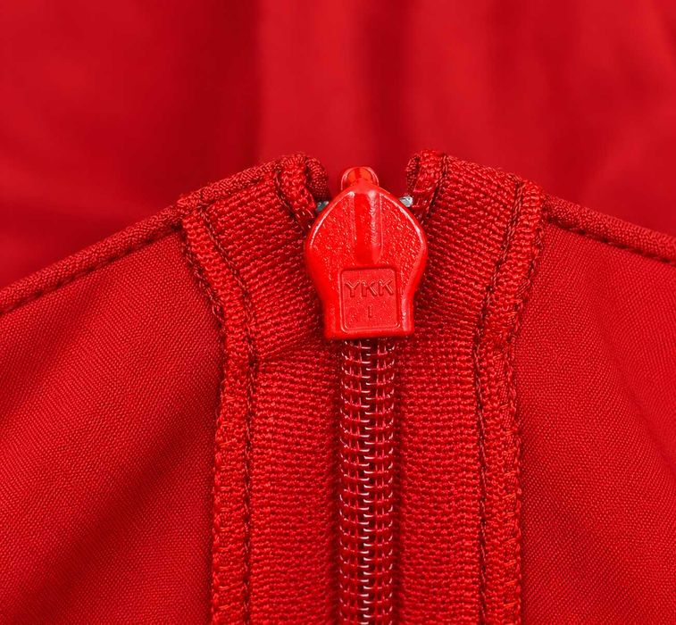Top Miu Miu damă roșu, model halter cu fundă la gât, Made in Italy, mărimea L