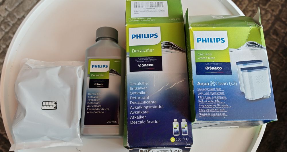 Комплект филтър и течност за декалцификация кафе автомат Philips