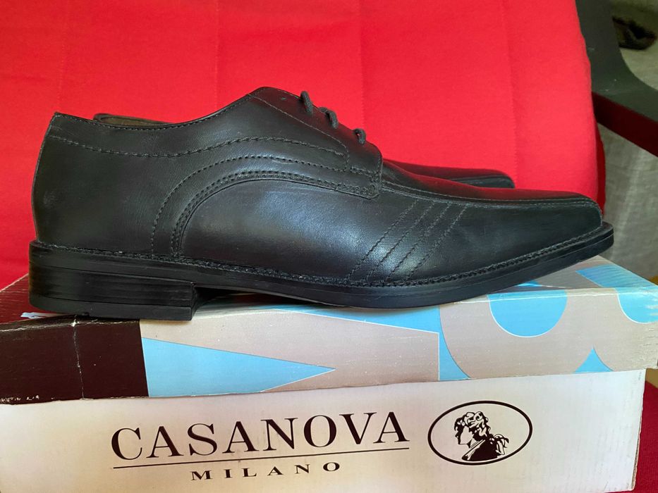 Pantofi italienesti noi din piele, Casanova Milano nr.42