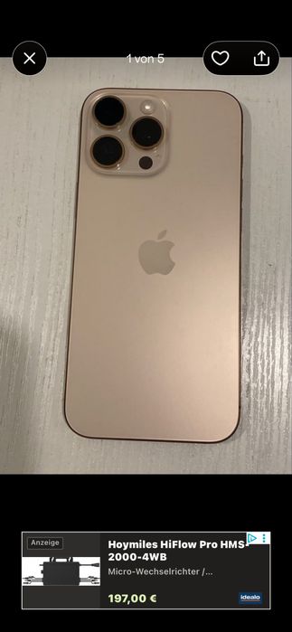 Vand Iphone 16 Pro max 256 10/10  liber de retea stare impecabil