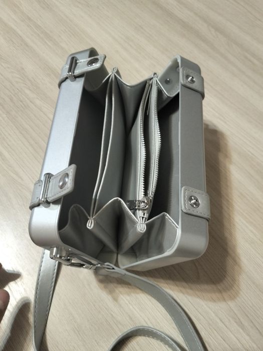 Барсетка в стиле чемодана (silver)