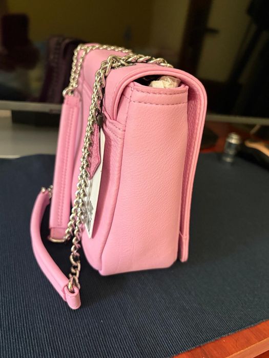 Love Moschino   Editie Limitata ,Damă Geantă de umăr ,Noua Roz cu logo inimă ,din piele