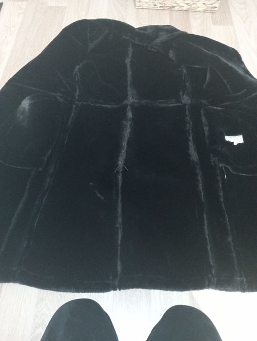 Cojoc VILA  negru îmblănit din piele ecologică mărimea S