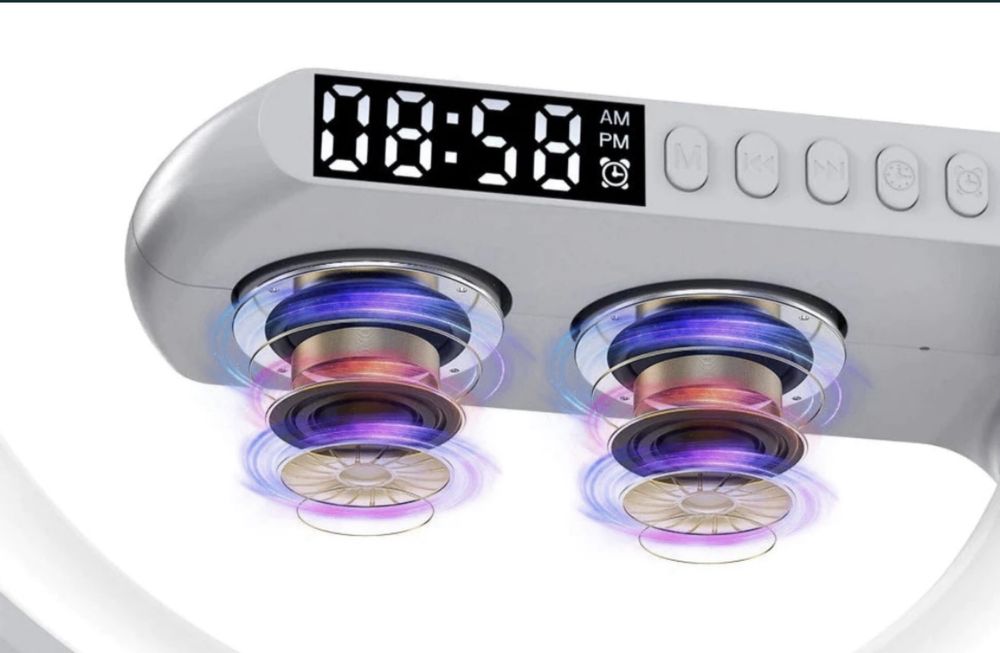 Ceas lampa RGB cu Bluetooth si incarcator rapid wireless