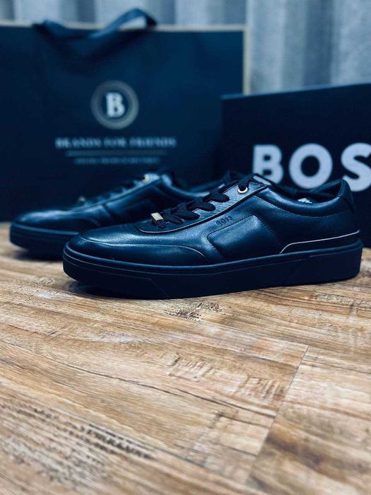 BOSS мужские кожаные кроссовки ИТАЛИЯ РАЗМЕР 45