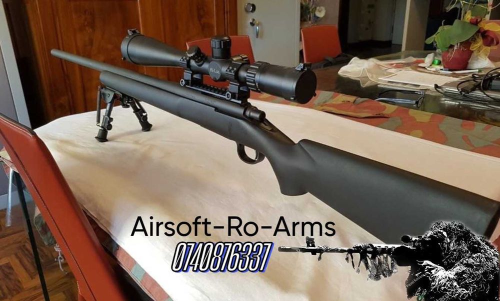 SUPER=>Pusca Airsoft AWM/Awp Sniper SUA Cu LUNETA FullMetal 4,7j ARC#