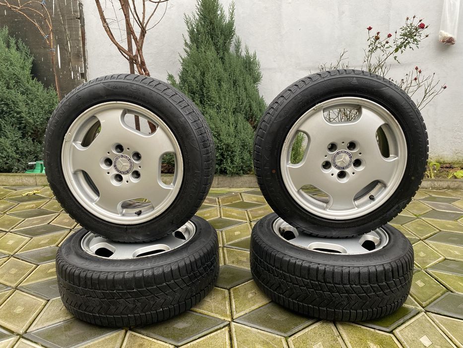 Set 4 cauciucuri de iarna cu jante Mercedes E class 205/55/16 91H  M+S