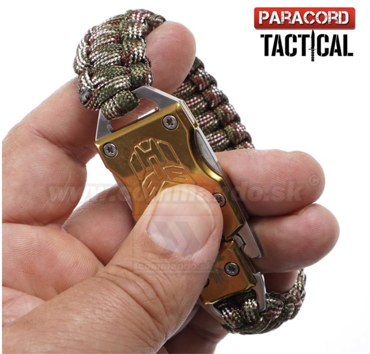 тактическа гривна паракорд 3,6см+нож карамбит за оцеляване Survival