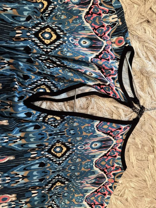 Rochie Chanttal Basic-imprimeu etnic elegant și croială feminină