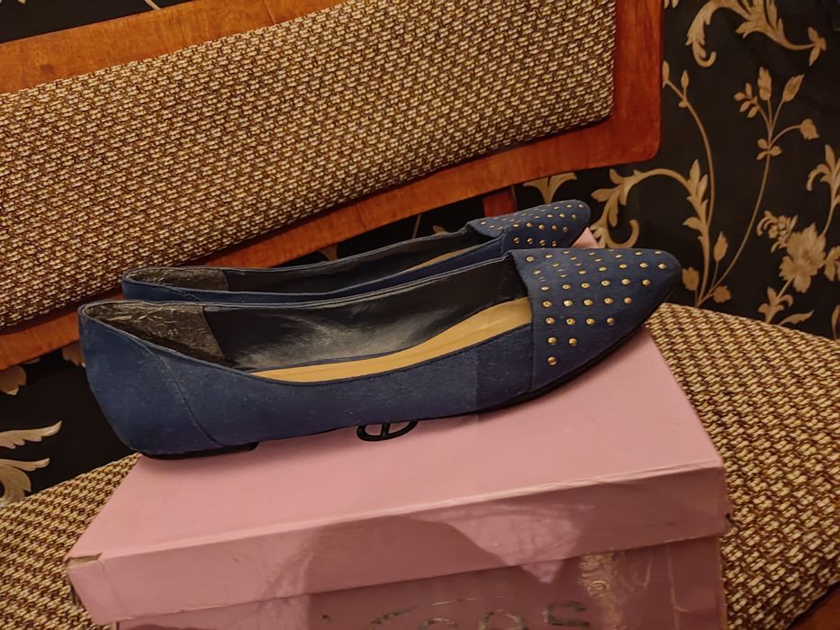 Туфли-лодочки светло синего цвета от фирмы New Look