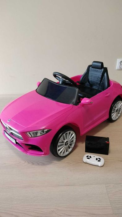 Акумулаторна Розова Кола Мерцедес + Батерия и Дистанционно управление