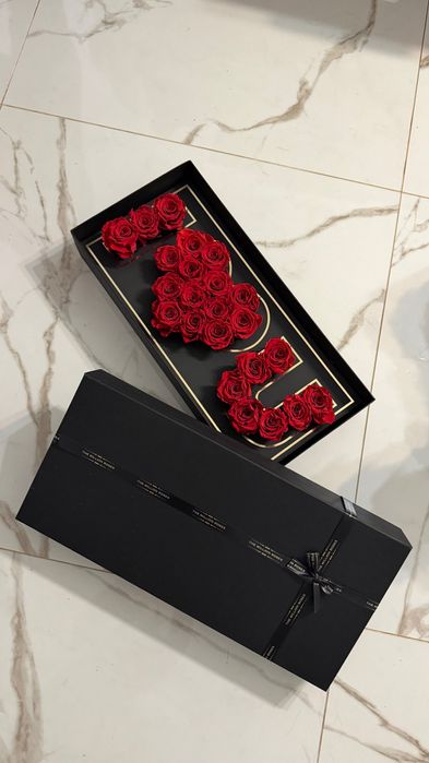 Trandafiri criogenati I LOVE U