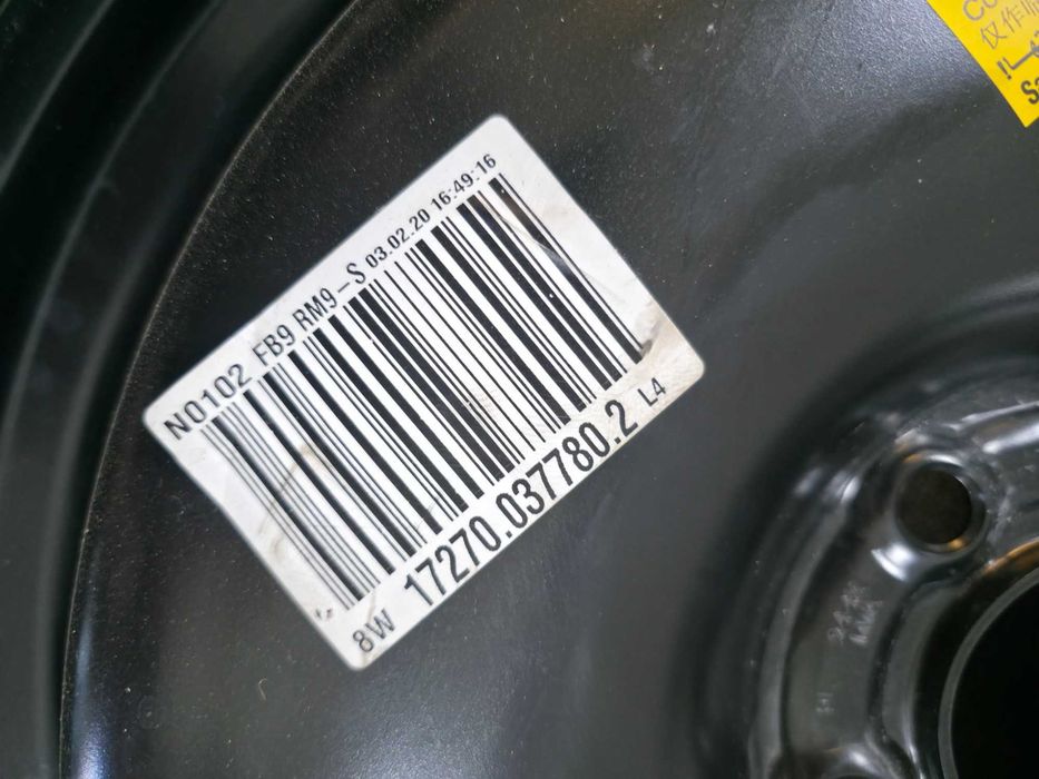 Roata Rezerva SLIM 5x112 19'' 66.6 - 125/70/19 - OEM AUDI A4 A5 A6 - Mercedes B C E Class - BMW Seria 3 4 5 - DOT 2019 NOUA !