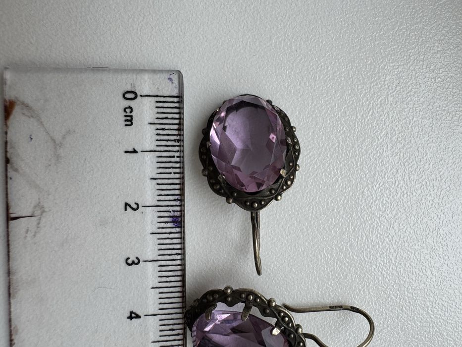 Серьги серебро, старинные