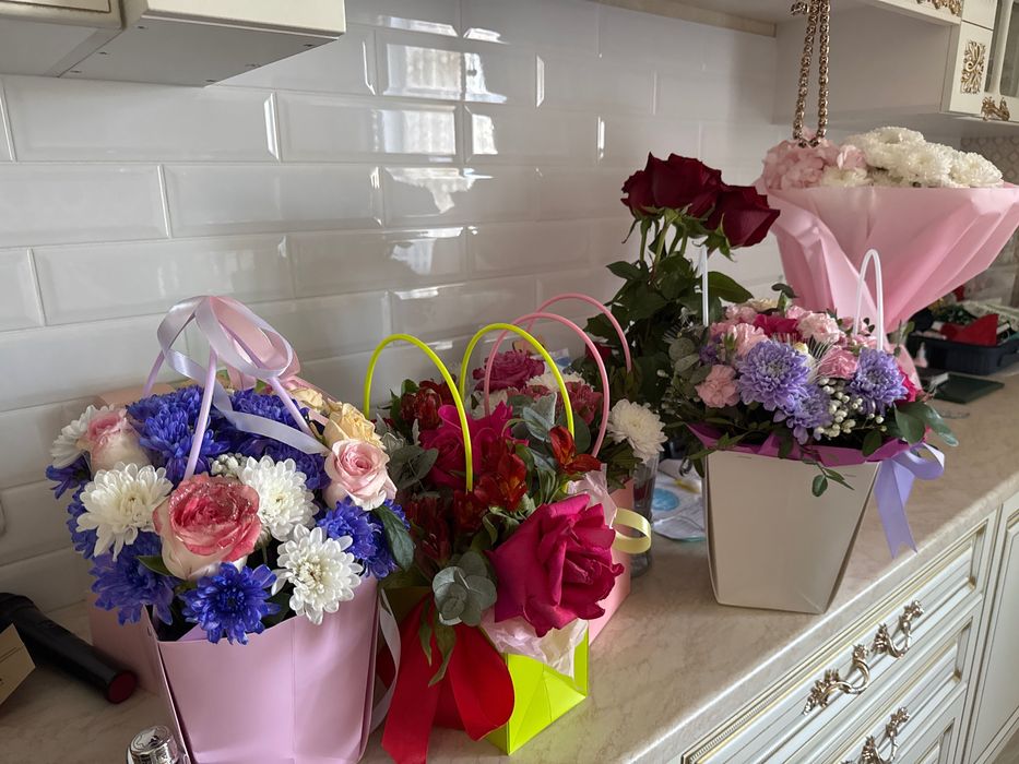 Букеты б/у свежие