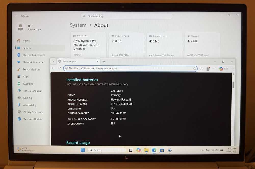 HP Elitebook 645 G11 CA NOU ! GARANTIE ! Ryzen 5 PRO 512GB 16GB / 32GB