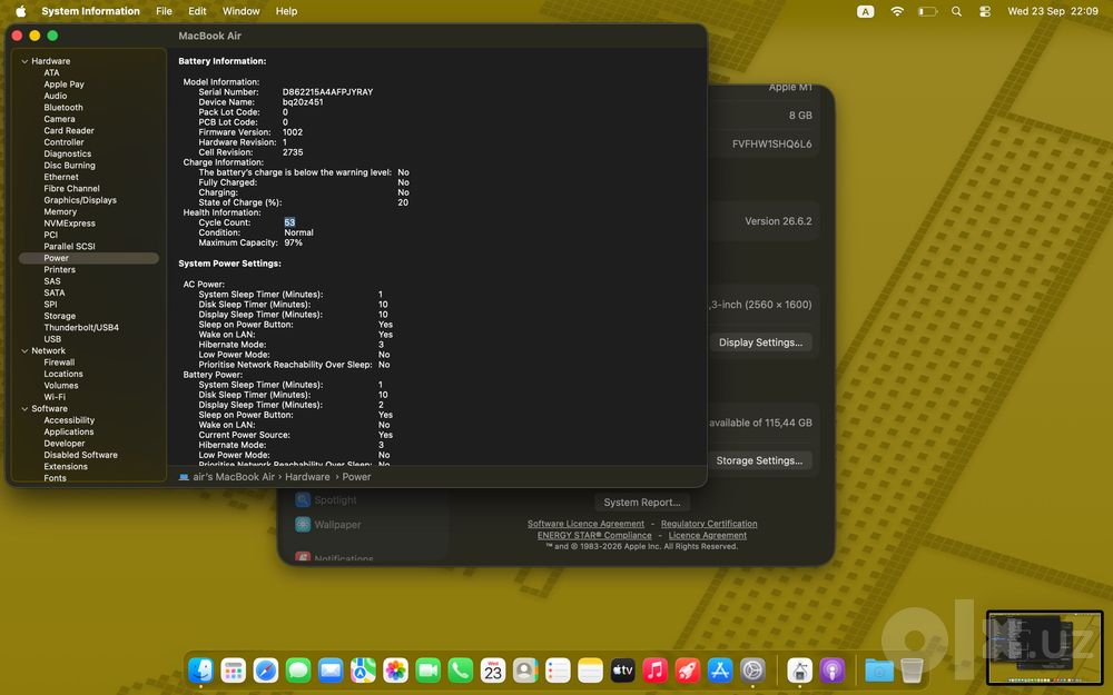 Noutbuk Apple Macbook Air M1