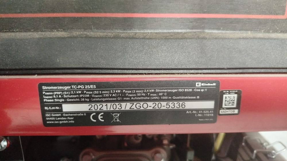 Generator Einhell TC-PG 25/E5