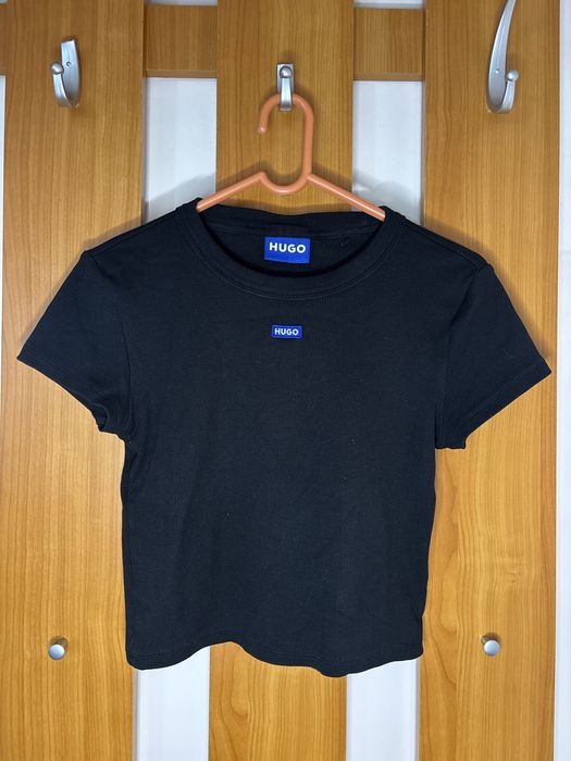 Tricou HUGO Damă Logo cu Patch negru