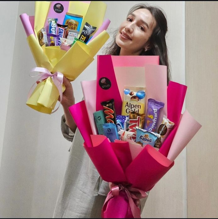 Сладкий букет, букет из конфет