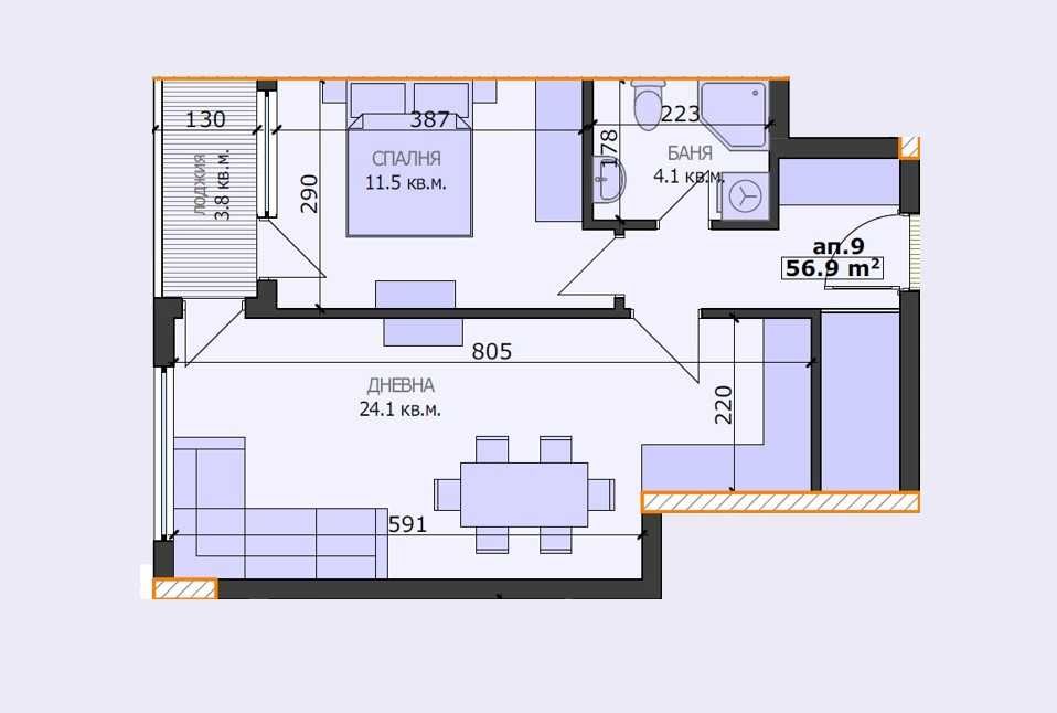 Продава се Двустаен апартамент в Варна, Левски - 66 кв.м за 1647 €/кв.м - Снимка #6