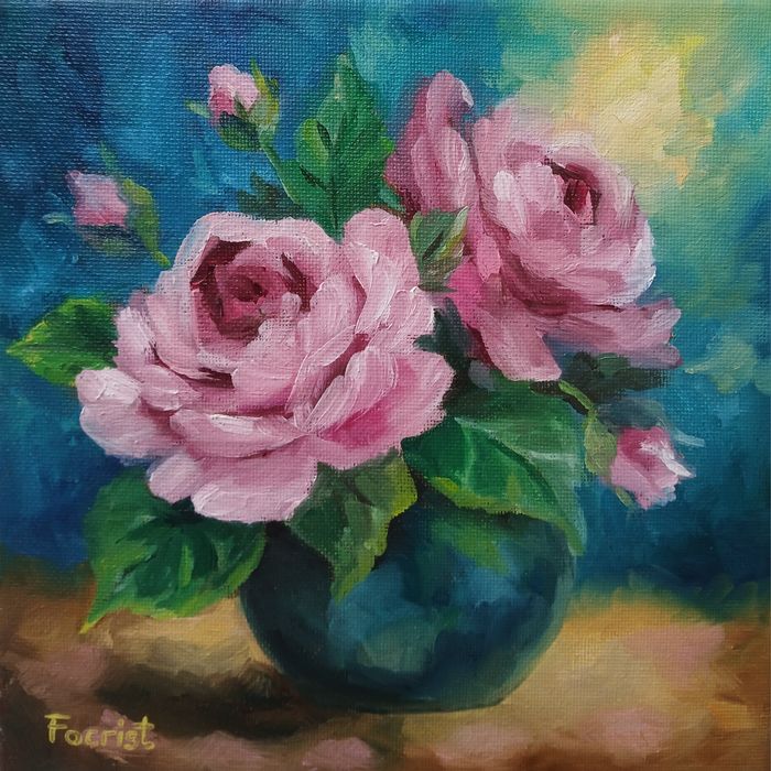Tablouri originale mici (15×19 cm; 20x20 cm; 20x25 cm) pictate pe panza pe sasiu