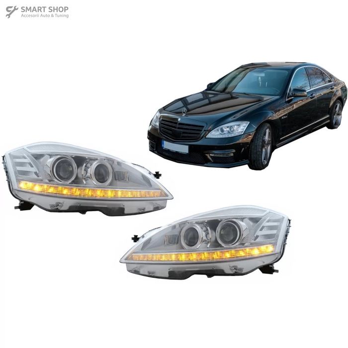 Faruri LED Mercedes W221 S-Class (2005-2009) Facelift Look LHD