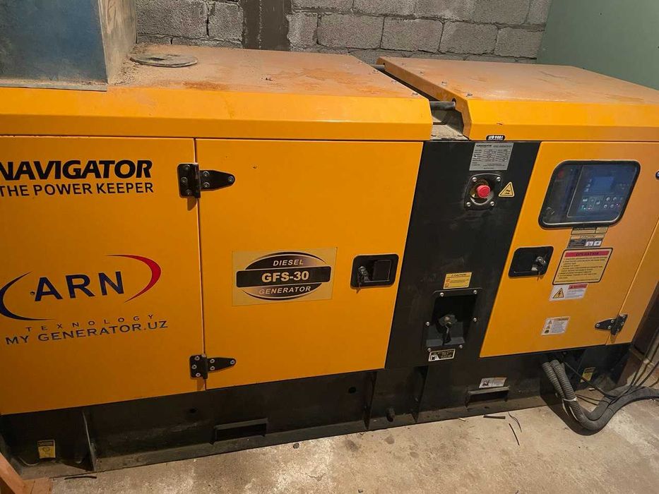 Генератор  дизельный 380v      30кв с ABR работает отлично