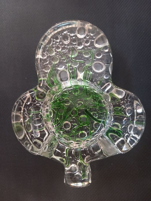Scrumiera de sticla (cristal), decorativa, model deosebit