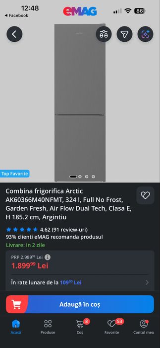Frigider Artic AK60366M40NFMT
