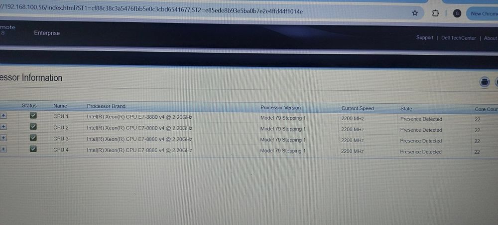 Server AI/ML/GPU Dell 4U PE R930 88Core/172Th 9.9Tb 4400W +Rails 32Gb Ram