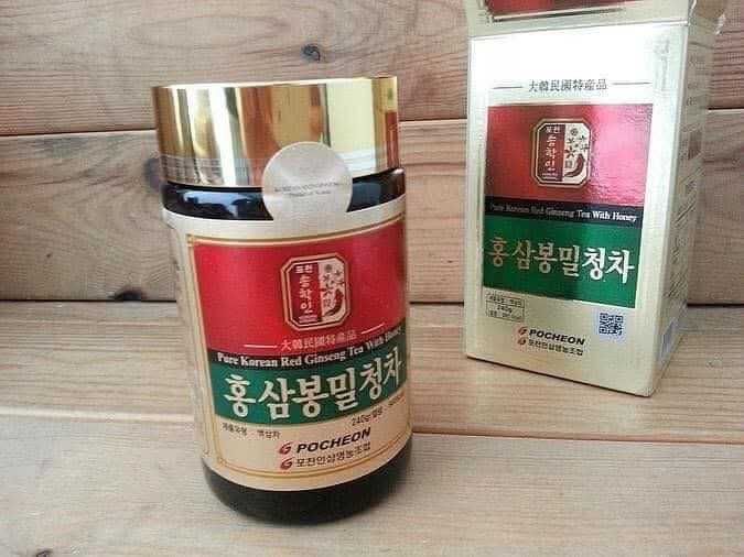 Ceai pur corean cu ginseng roșu și miere