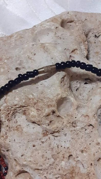Colier vintage margele de nisip