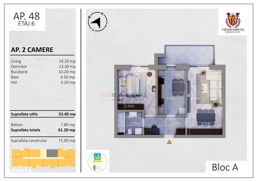 Apartament de vanzare, 2 camere si balcon, Metro Berceni, Comision 0