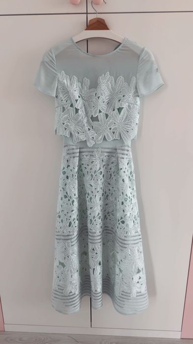 Ted Baker миди рокля ХС цвят мента